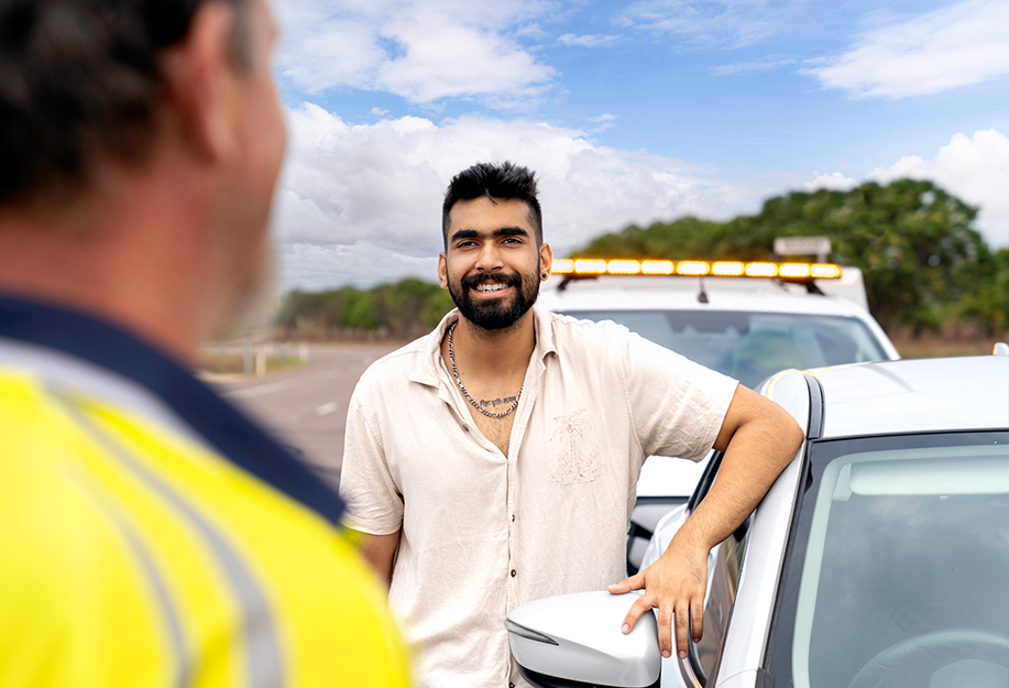 Happy customer with AANT roadside assistance service