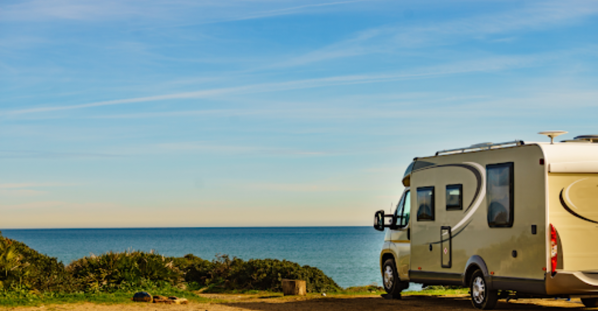 Caravan looking over the beach