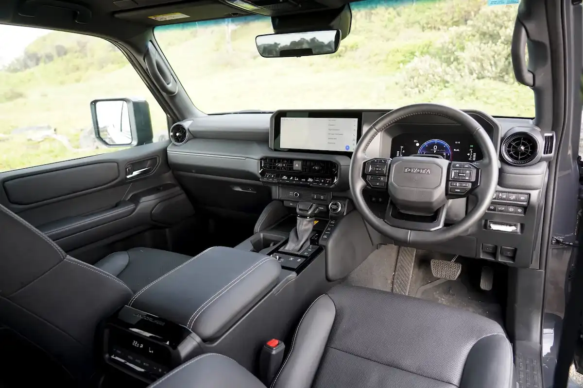 Inside a prado landcruiser