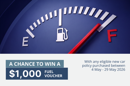 Fuel gauge showing F - CGU $1000 Fuel Voucher Campaign 