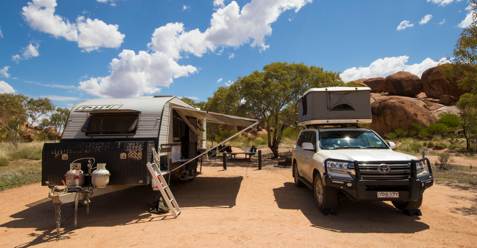 Two caravans in the northern territory