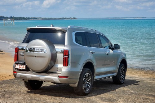 GWM Tank viewing car from the back 